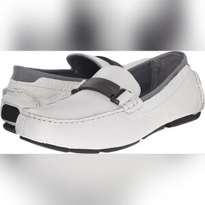 Calvin Klein Maxim Tumbled Leather Slip-on Loafer White 10.5 US